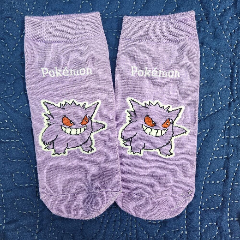 Pokémon Japan Gengar Womens Socks Size Medium 9-11 1 Pair